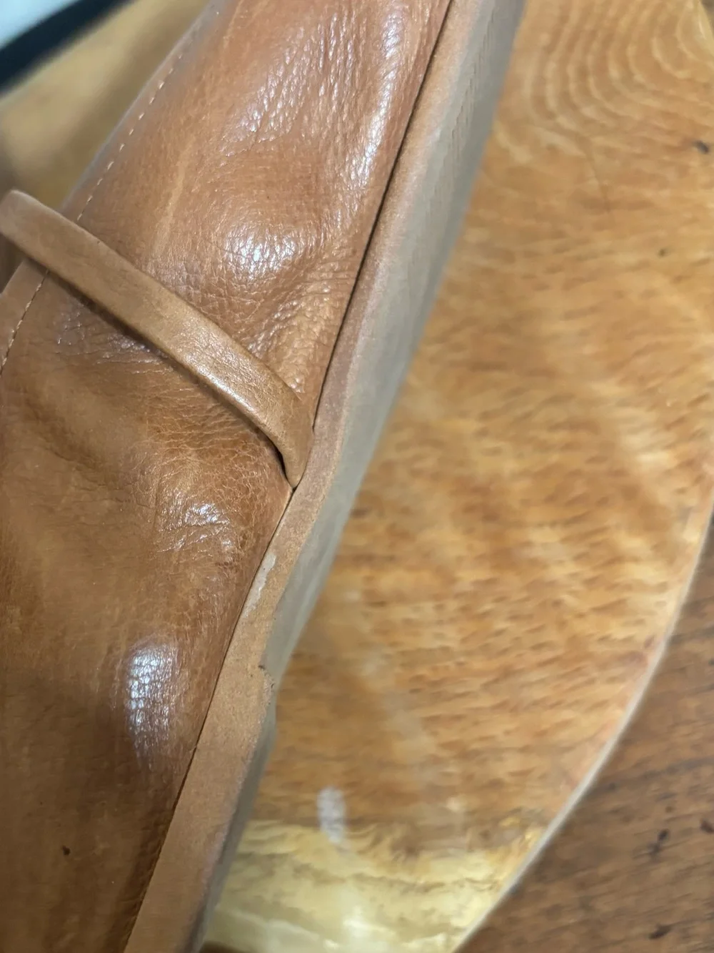 Steve Madden Soft Brown Leather Mary Jane Ballet Flats Buckle Strap Sz 9